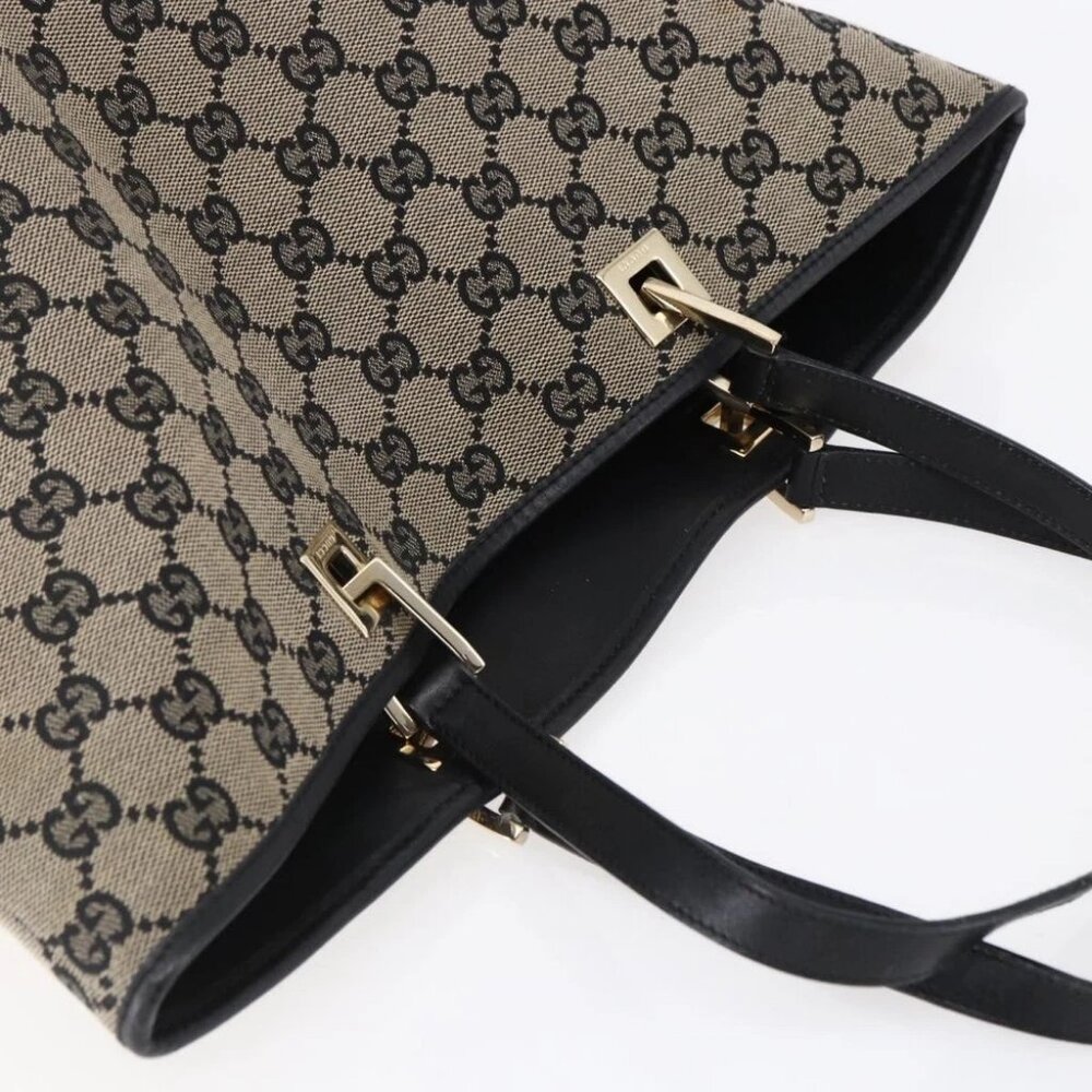 GUCCI GG Canvas Tote Bag Beige Gold - Picture 6 of 15